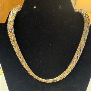 De Cesare Vintage Chevron Two Tined 17” Necklace. Great Condition! Rare find!